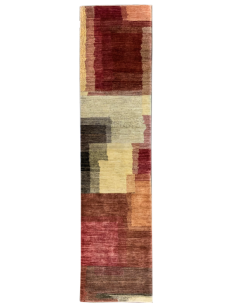 Gabbbeh-Afgahan-gold-red-modern-runner