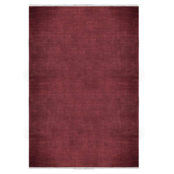 Tufenkian Modern Burgendy Red Wool Rug 4399