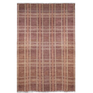 Renaissance Modern Brown Tan Wool Rug 4564