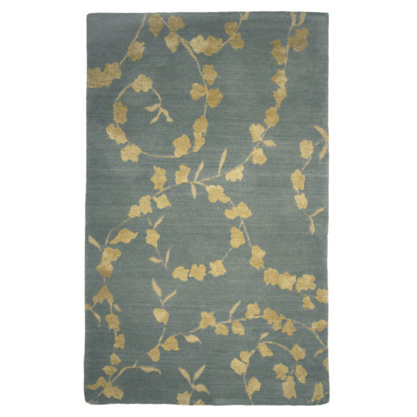 Tufenkian Modern Blue Gold  Wool And Silk Rug 4838