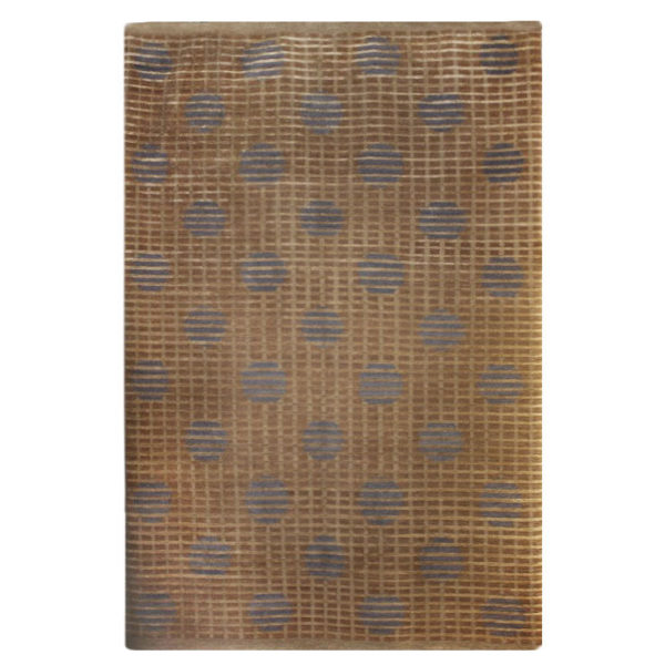 Tufenkian Modern Brown Tan Wool Silk Rug 5040