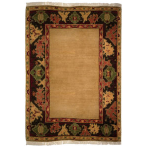 Tufenkian Transitional Gold Black Red Green Wool Rug 5056