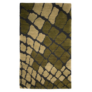 Tufenkian Modern Green Black Wool Rug 5640