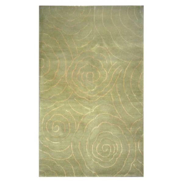 Tufenkian Modern Green Wool And Silk Rug 7083