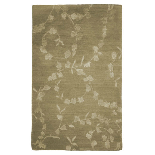 Tufenkian Modern Tan Ivory Wool And Silk Rug 7412