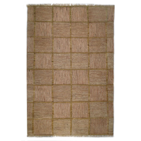 Tufenkian Modern Tan Khaki Ivory Green Wool Rug 7512