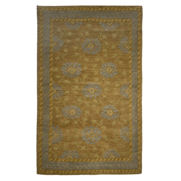 Tufenkian Modern Green Blue Wool Rug 7604