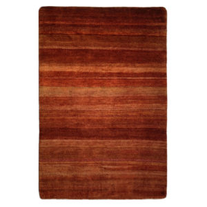 Two Roses Modern Red Orange  Wool Rug 7809