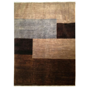 Sartori Modern Brown Tan Wool Rug 7956