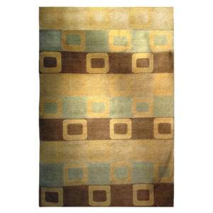 Tufenkian Modern Gold Green Brown Wool Rug 8453